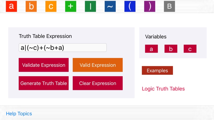 Logic Truth Tables screenshot-7