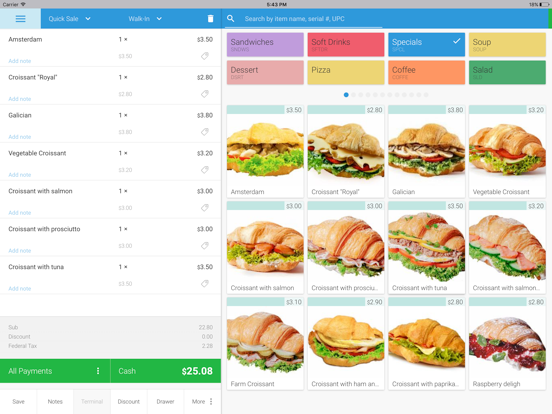 eHopper POS iPad screenshot 1 - Business app