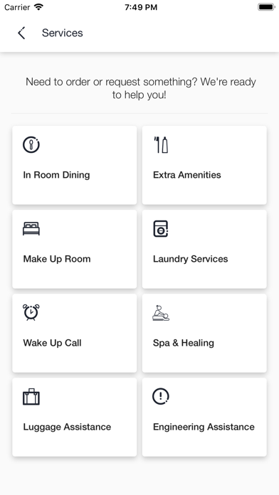 IZY Mobile Concierge Screenshot