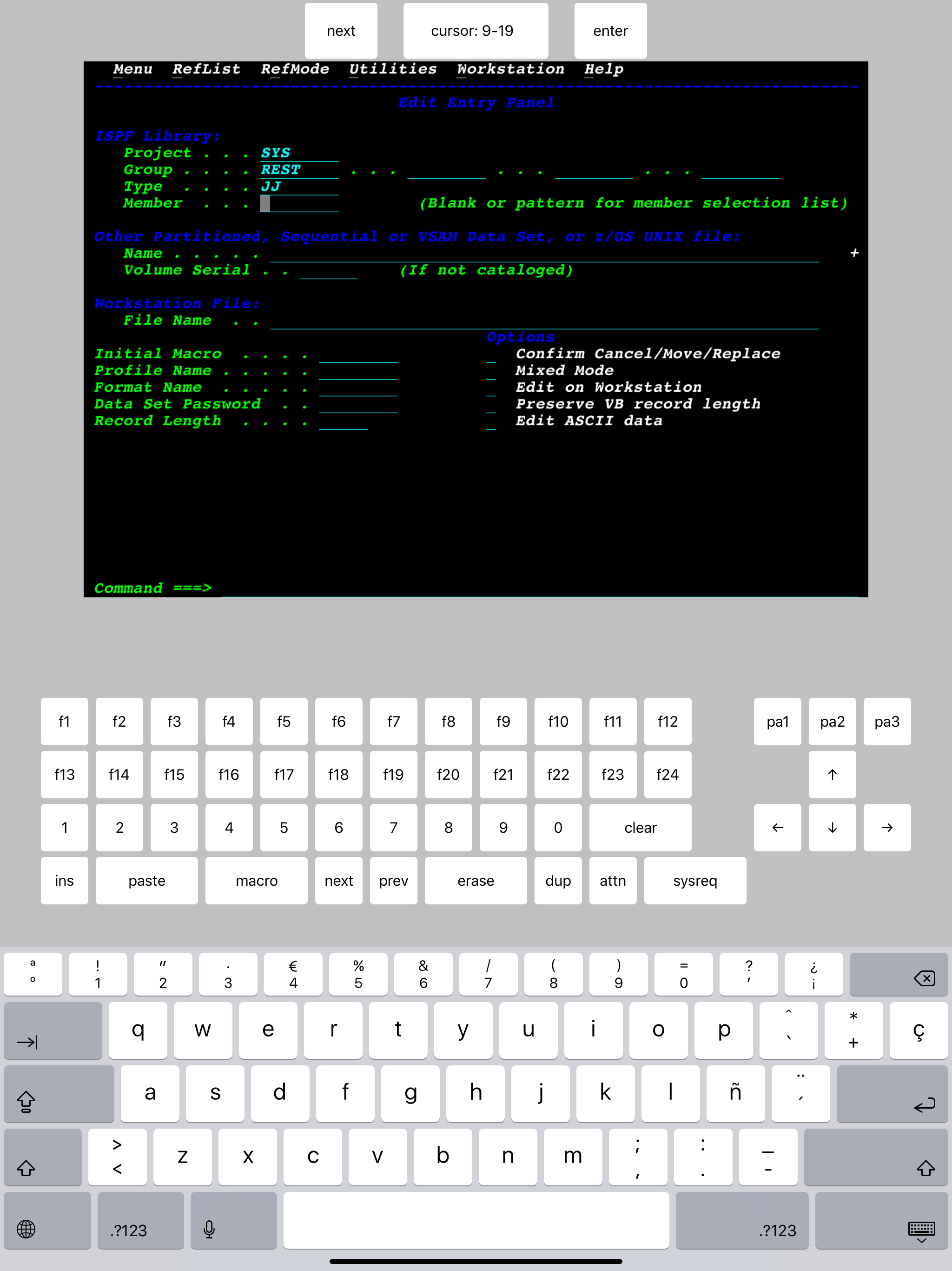 TN3270 screenshot 8