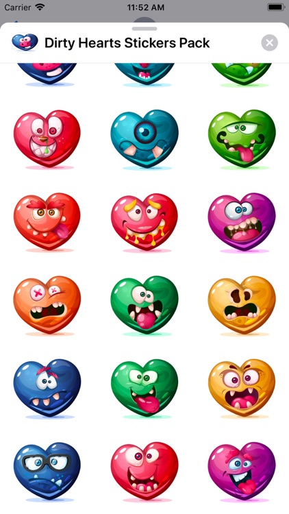 Dirty Hearts Stickers Pack