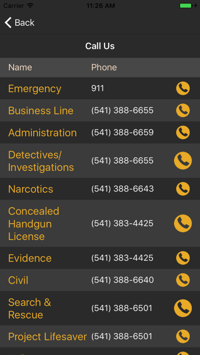 Deschutes County Sheriff Screenshot