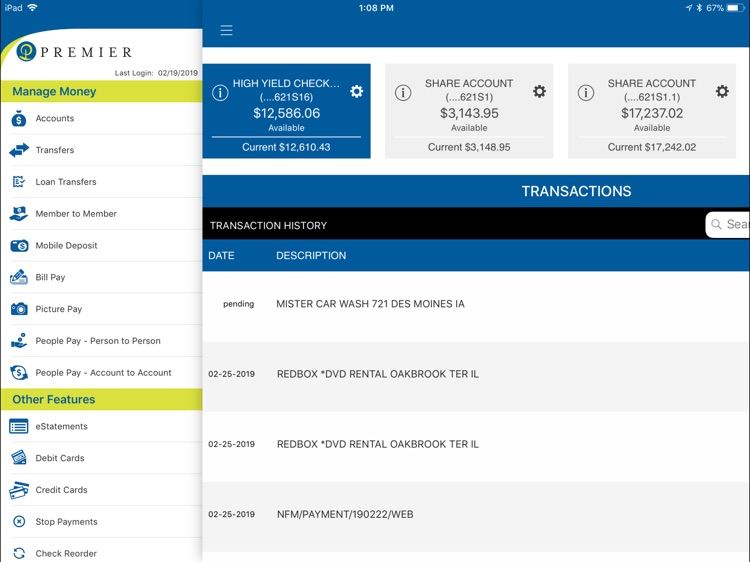 Premier CU Mobile for iPad