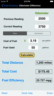 fuel calculator: mpg, l100k iphone screenshot 2