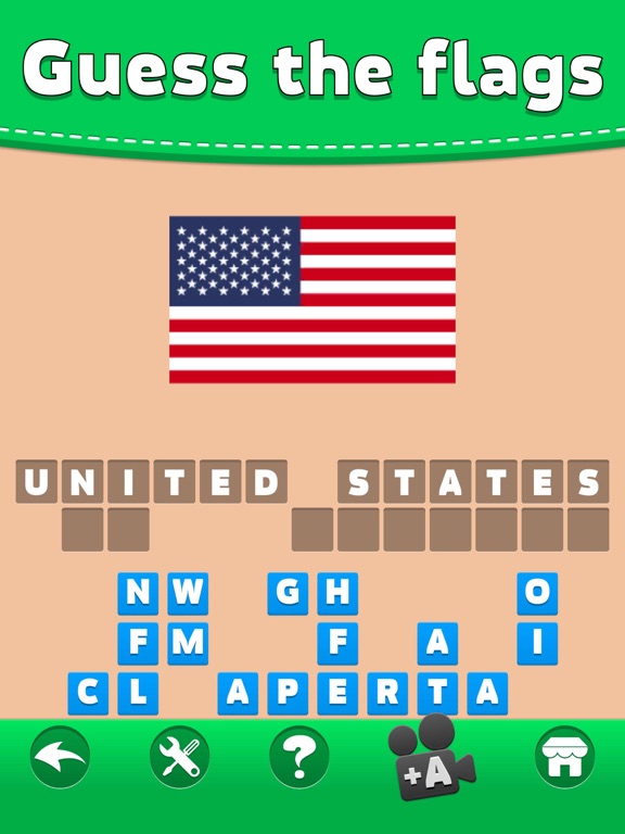 Flags Quiz - Word Puzzle Game