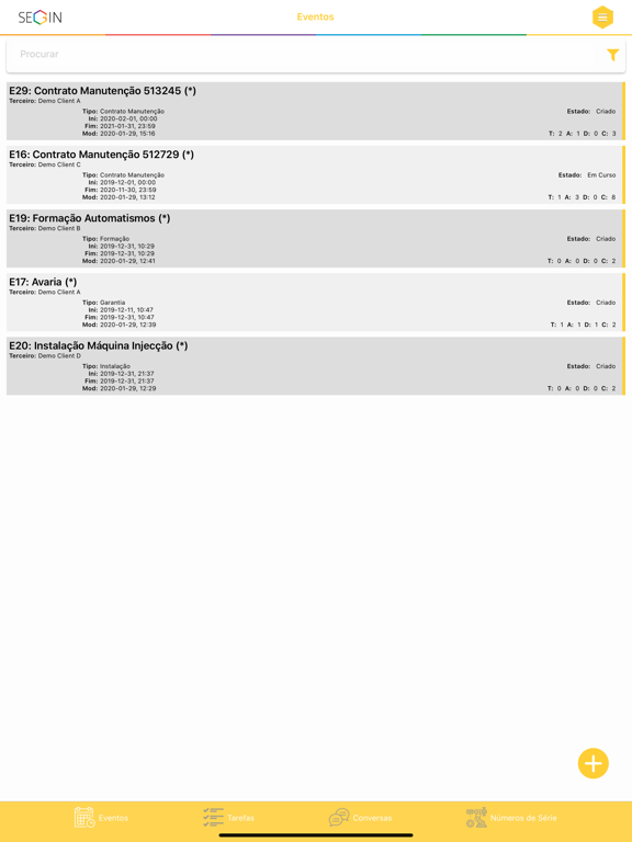 SEGIN iPad screenshot