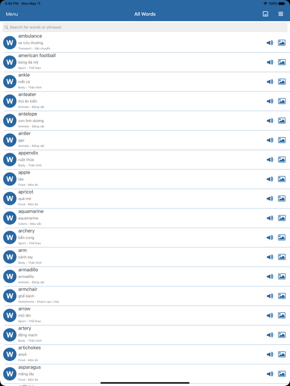 Screenshot #4 pour Dictionnaire d'images anglais