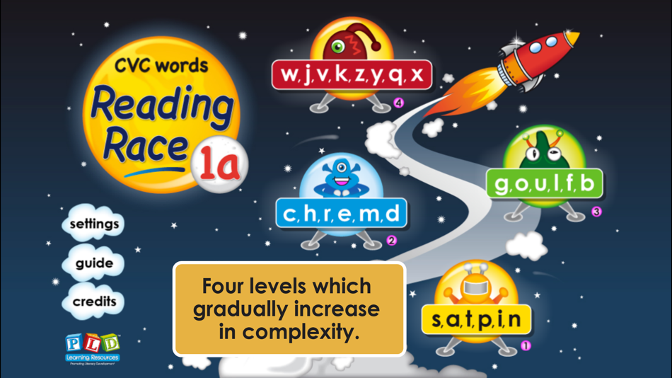 #1. Reading Race 1a: CVC words (iOS) 由: PLD Organisation Pty. Ltd.