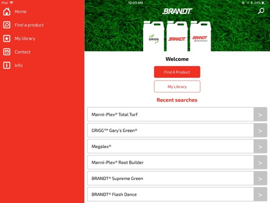BRANDT Turf Product Finder