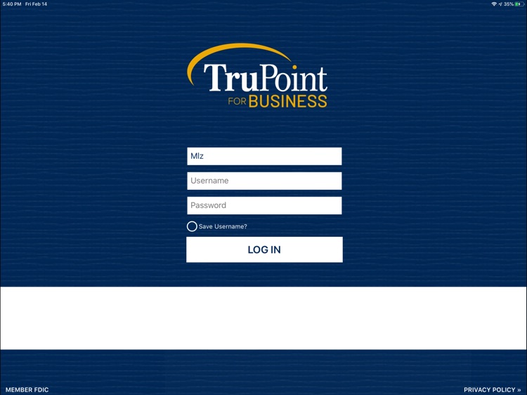 TruPoint Bank Biz for iPad