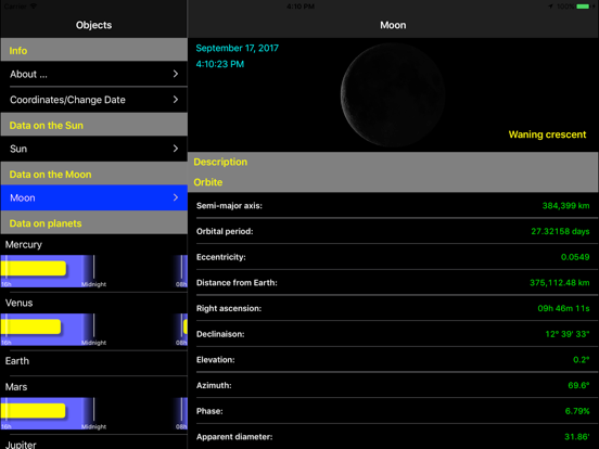 Astro Informations iPad screenshot 2 - Reference app