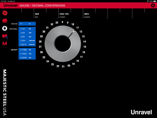 Unravel: Steel Calculator iPad screenshot 8 - Utilities app