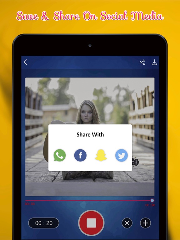 Voice Selfie Spread your words iPad screenshot 4 - Photo & Video app