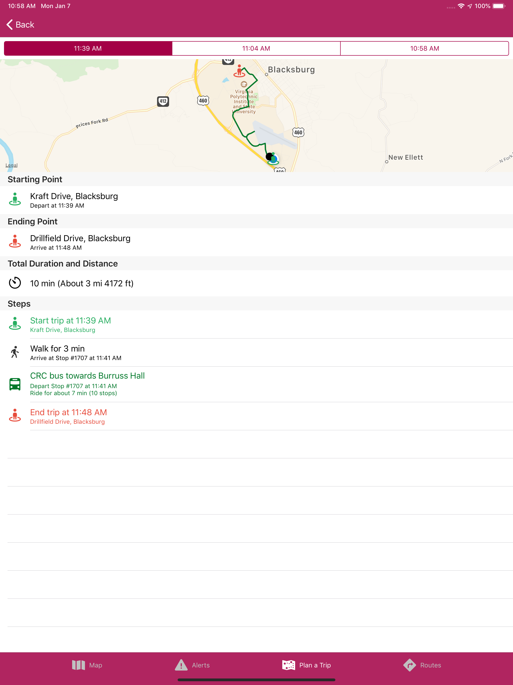 Blacksburg Transit screenshot 16