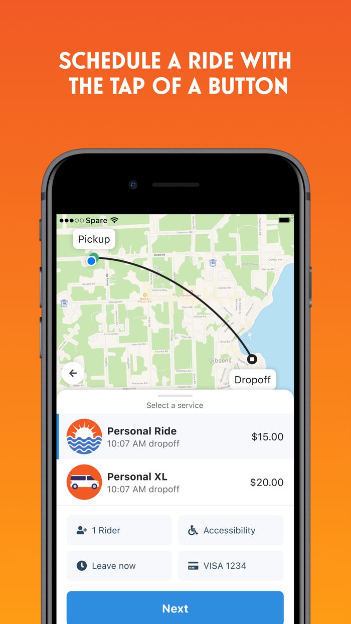 Coastal Rides app