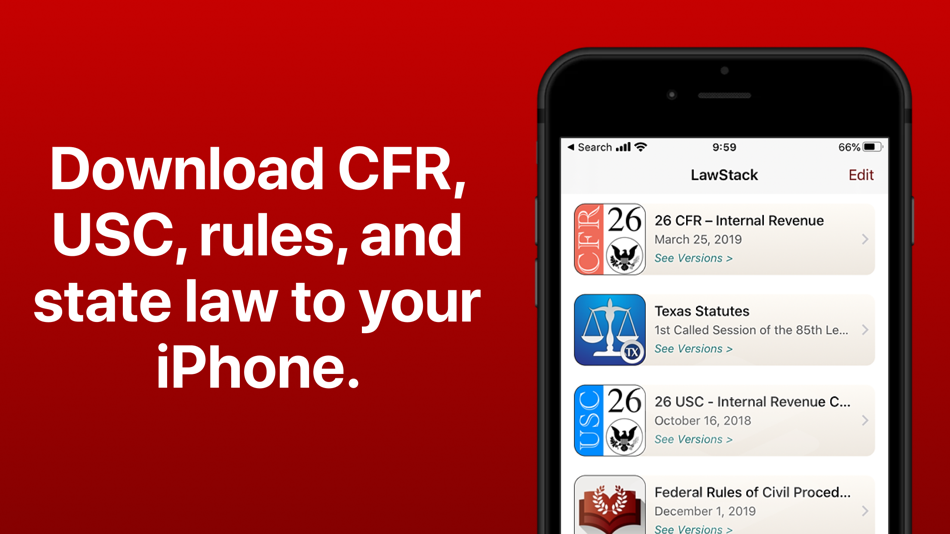 #1. LawStack: CFR,USC,Statutes,Law (macOS) 由: Tekk Innovations LLC