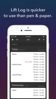 lift log: #1 weightlifting log iphone screenshot 1