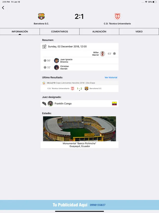 Screenshot 3 FutbolEc iphone