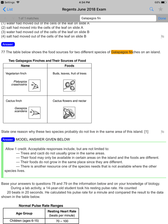 Regents Living Environment iPad screenshot