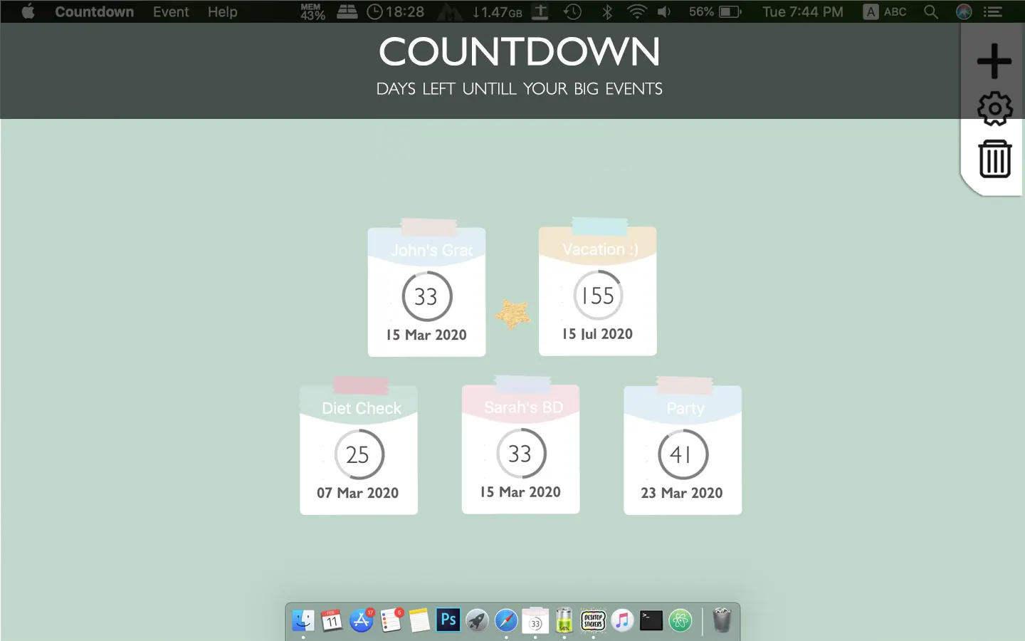 #4. Countdown (macOS) De: Marian Raafat