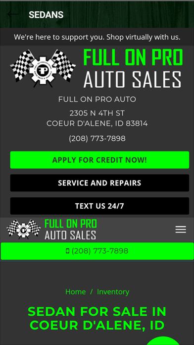 Full On Pro Auto Sales Screenshot
