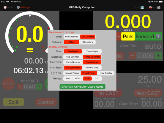 GPS Rally Computer iPad app afbeelding 5