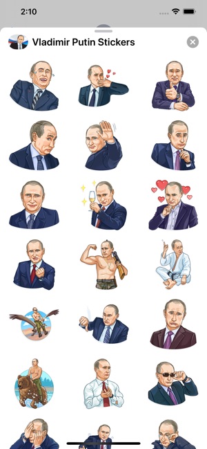 Vladimir Putin Stickers dans l'App Store