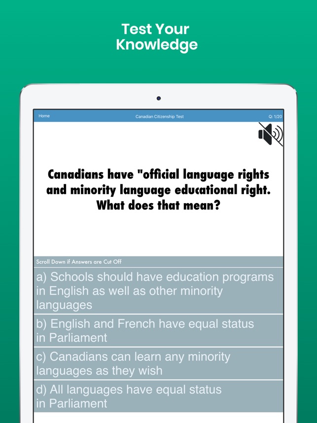 English Language Tests for Canadian Citizenship