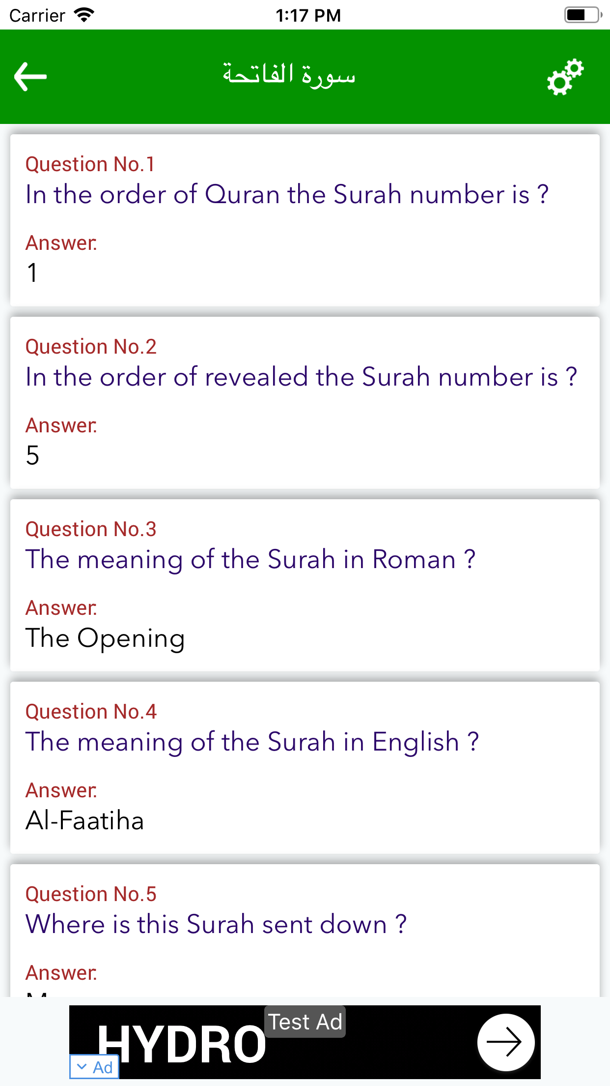 Quran Quiz - MCQ's of Quran