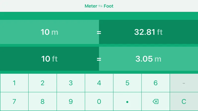 Meters to Feet | m to ft screenshot 5 of 6