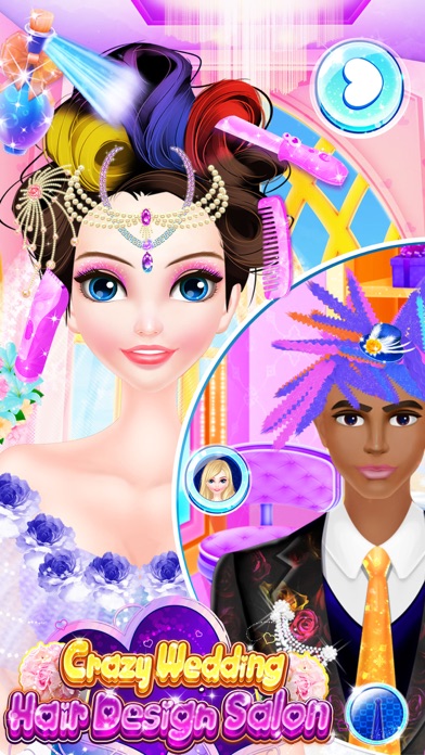 Wedding Hair Crazy Design Screenshot