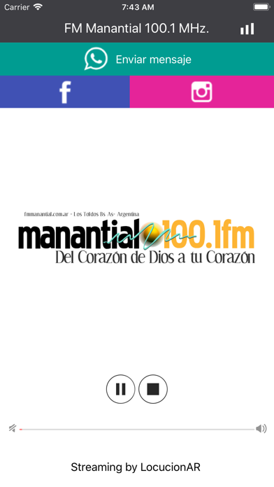 FM Manantial 100.1 MHz. screenshot 2