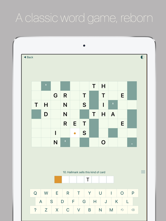 Crostics iPad screenshot 1 - Games app