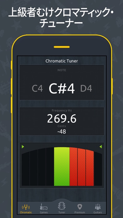 ギター チューナー - ウクレレやギターの チューニングのおすすめ画像2