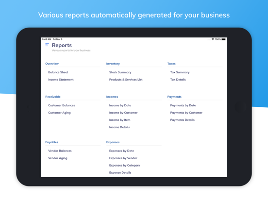 Invoicebillity iPad screenshot