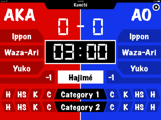 Kumité Scoreboard iPad screenshot 1 - Sports app