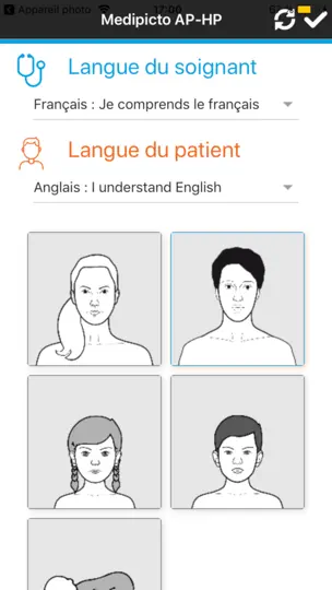 Capture d'écran de Medipicto sur iPhone 2