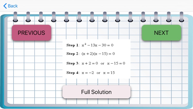 Quadratic Equations app screenshot-3