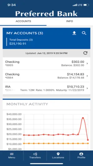 Preferred Bank screenshot 2
