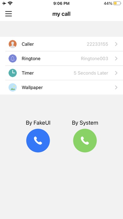 My Call-Prank Call App Screenshot