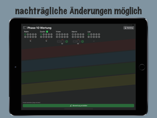 Phase 10 Wertung iPad app afbeelding 4