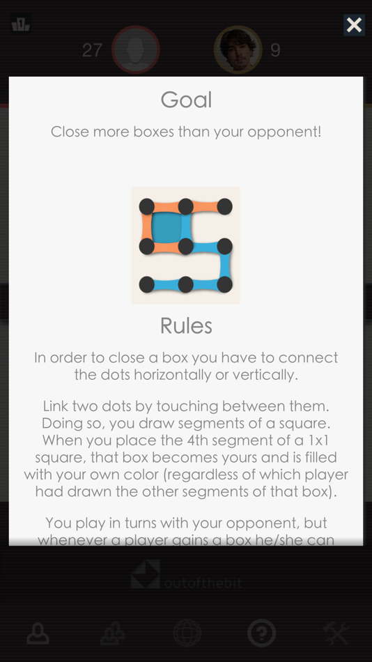 #4. Dots and Boxes - Classic Games (iOS) 由: OutOfTheBit Ltd