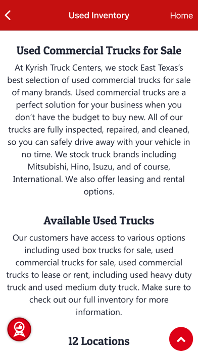 Kyrish Truck Centers Screenshot