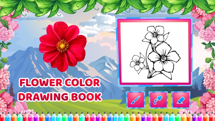 Flower Colour Drawing Book
