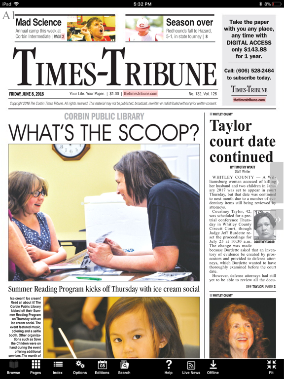 Times-Tribune- Corbin, KY iPad screenshot 4 - News app