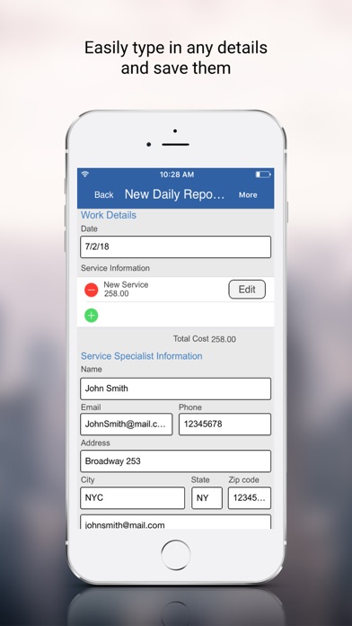 Screenshot #2 pour Field Service Daily Log App