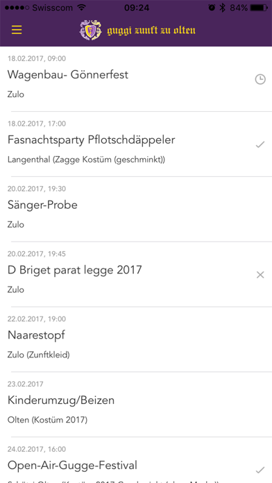 Guggi Zunft Screenshot