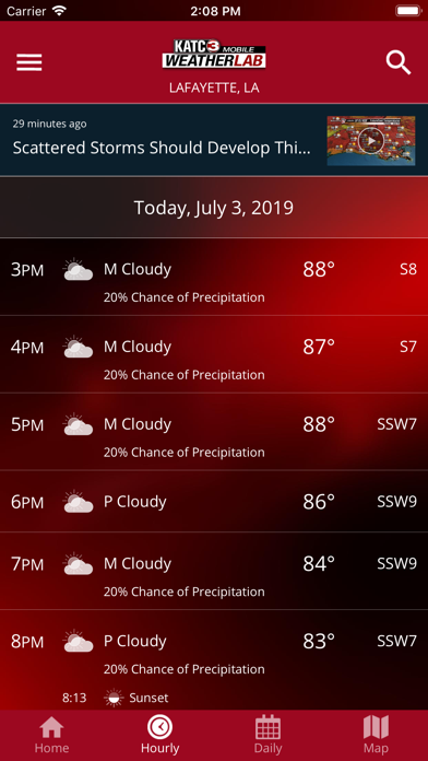 KATC Weather Screenshot