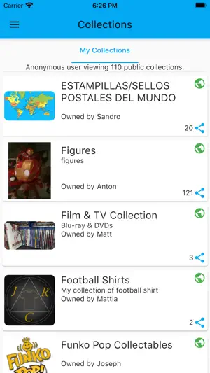 Collections Application screenshot 1