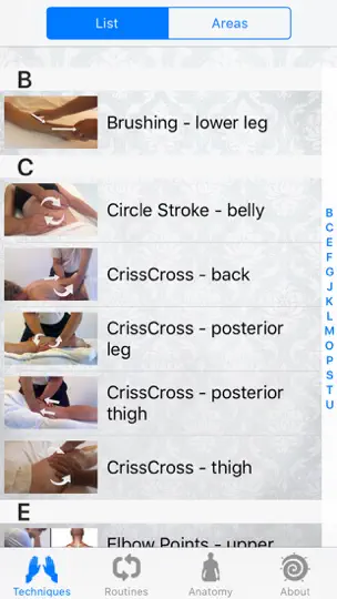 Screenshot von Massage Techniques auf dem iPhone 3